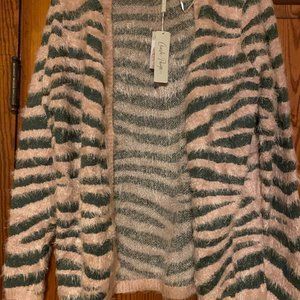 Charlie Paige fuzzy soft cardigan, s/m, nwt